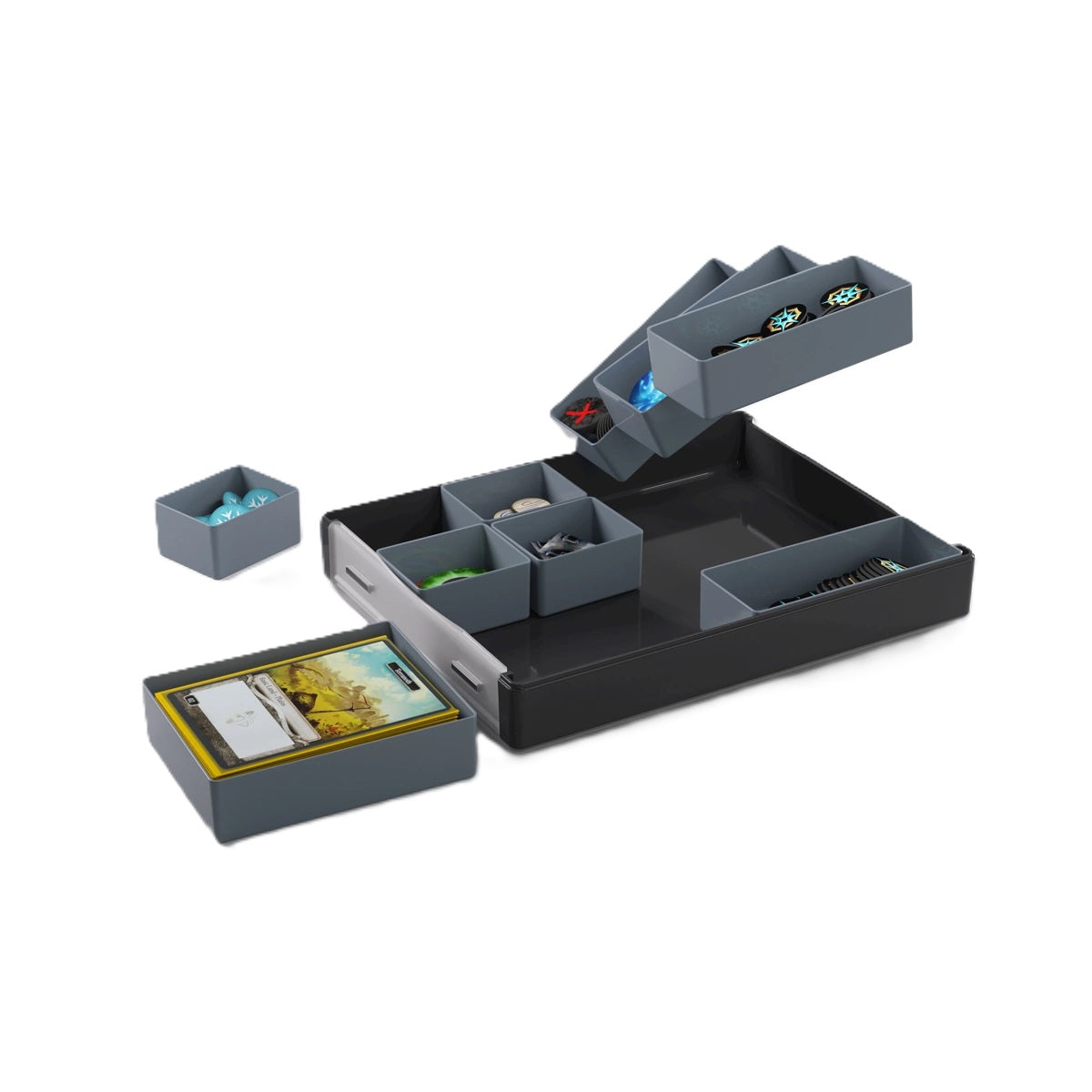 Silo de fichas Gamegenic convertible, compartimento interior de 200 x 160 x 26